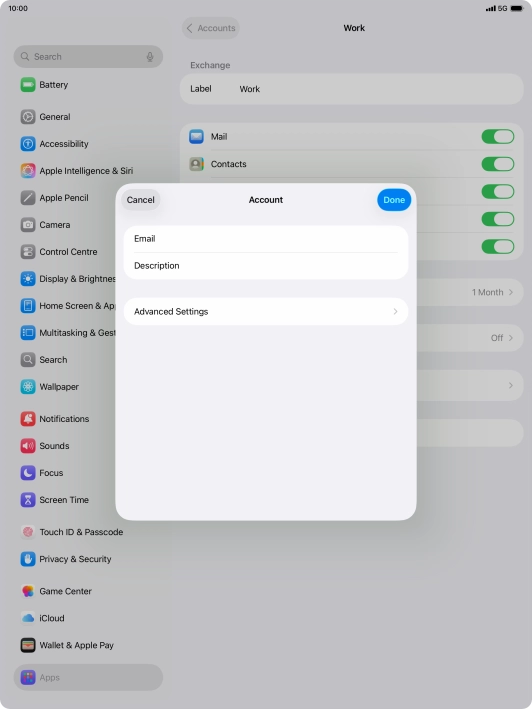 Press Advanced Settings.