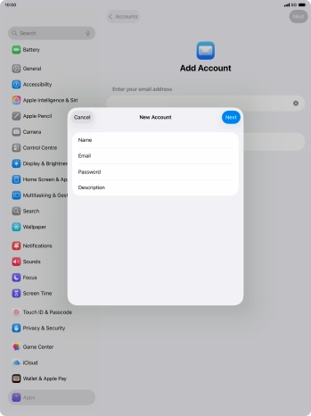 Press Description and key in the required name.
