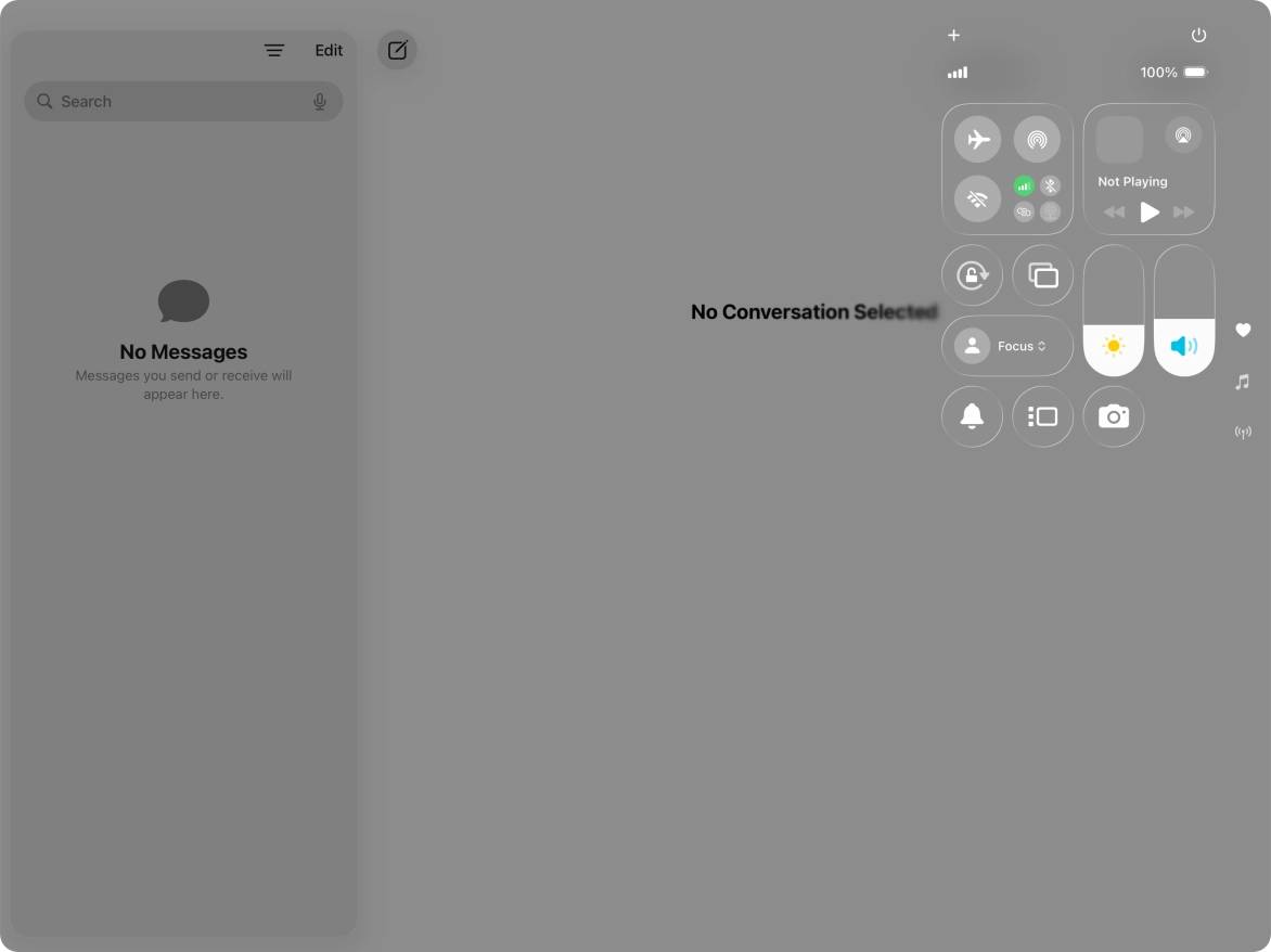 Press and hold the multitasking icon.