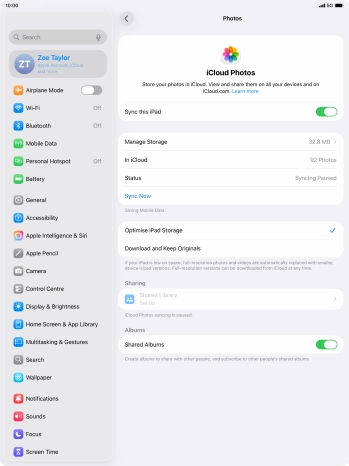 Press the indicator next to 