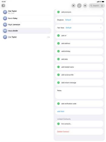 Press link contacts....