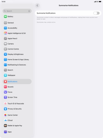 Press the indicator next to 
