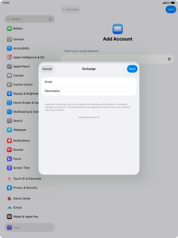 Press Description and key in the required name.
