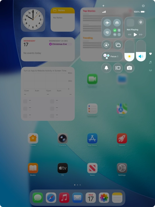Press the sound mode icon to turn silent mode on or off.