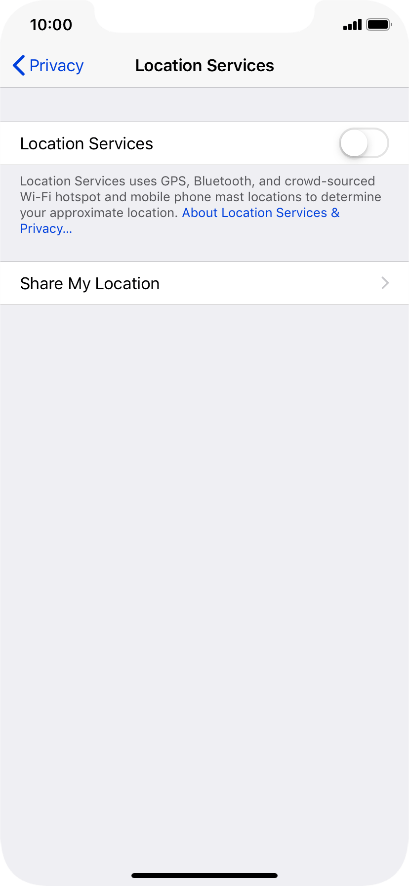 gps on iphone xr