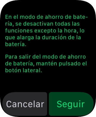 Salir del modo discount ahorro bateria apple watch