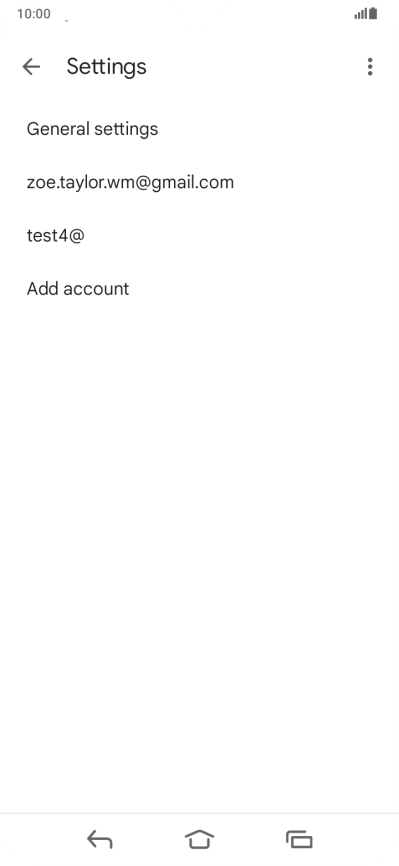 Press the required email account.