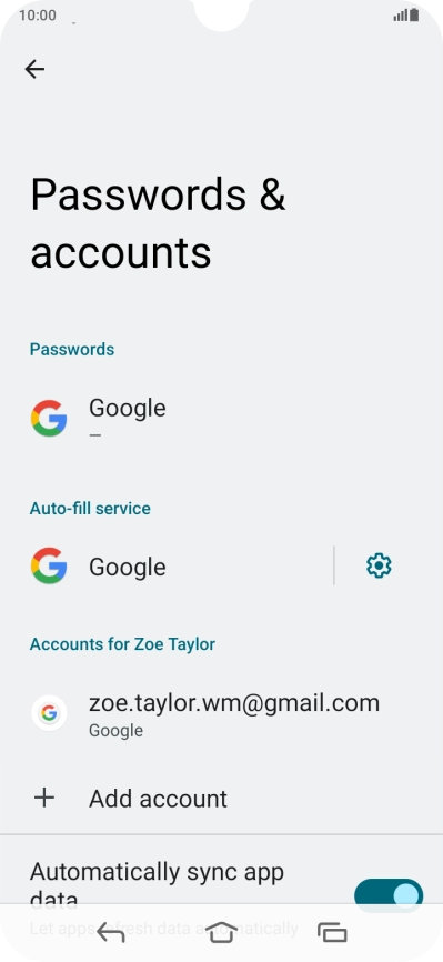 Press Add account.