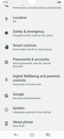 Press Passwords & accounts.