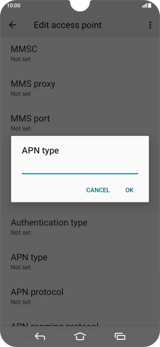 Key in mms and press OK.