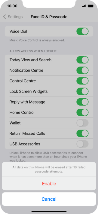 Apple Iphone 11 Turn Use Of Phone Lock Code On Or Off Vodafone Uk
