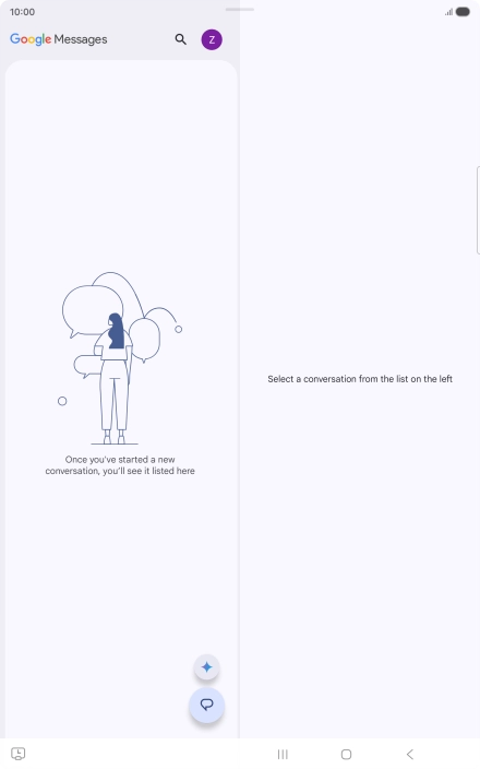 Press the profile icon.