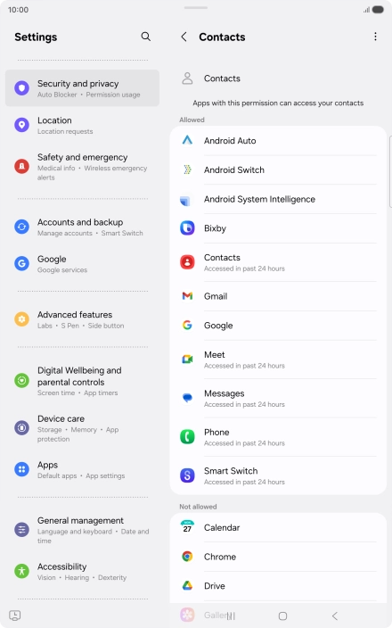 Press the required app.