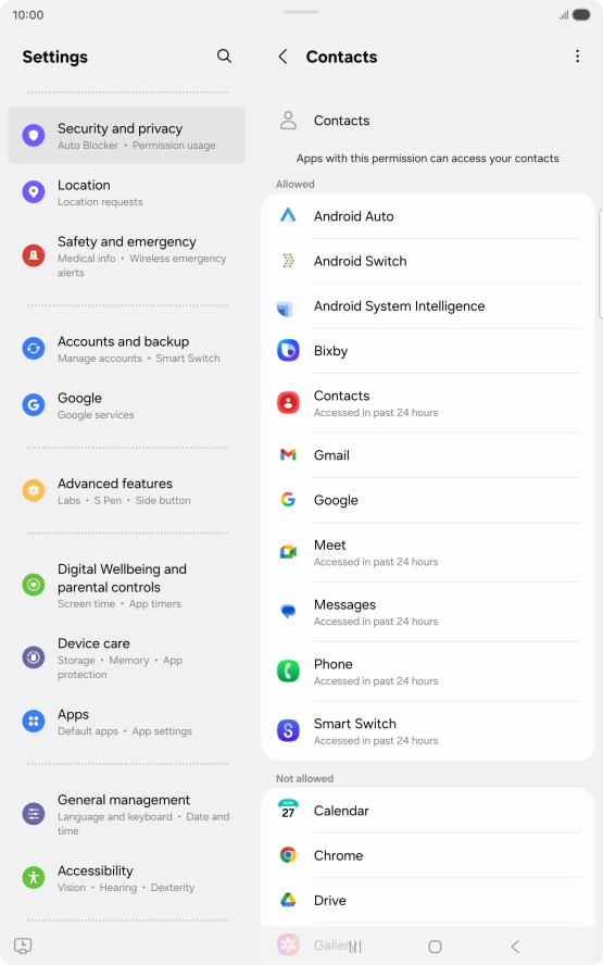 Press the required app.