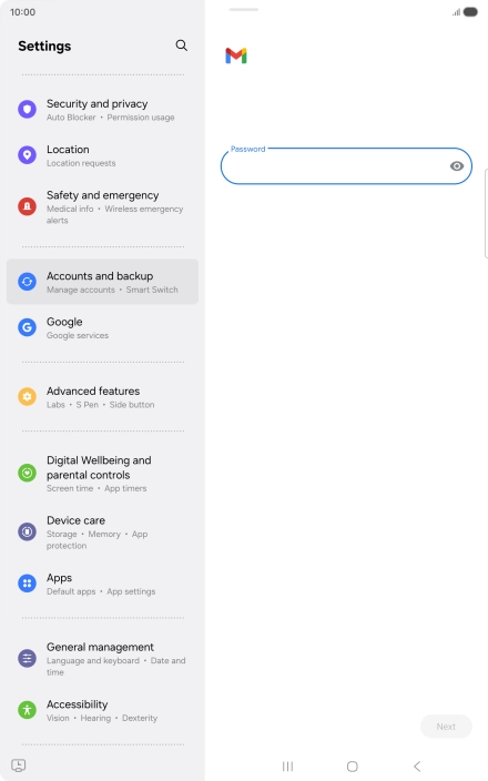 Press the field below 