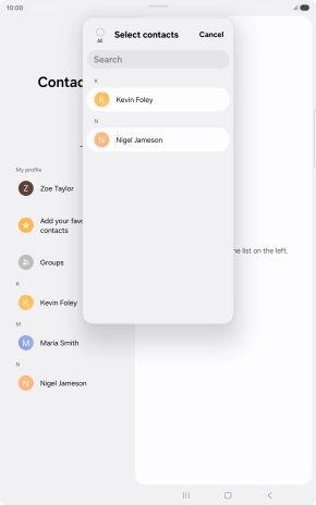 Press the field above 