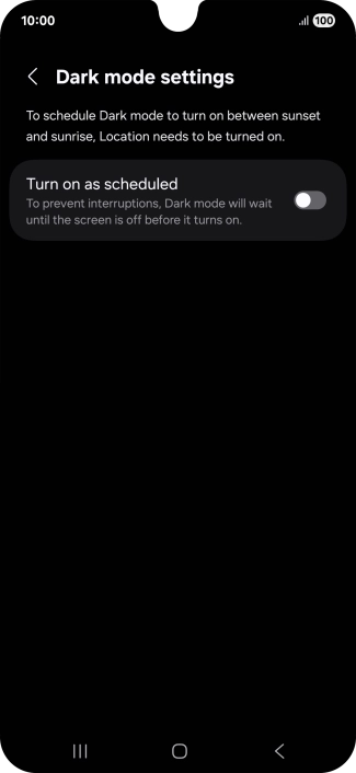 Press the indicator next to 