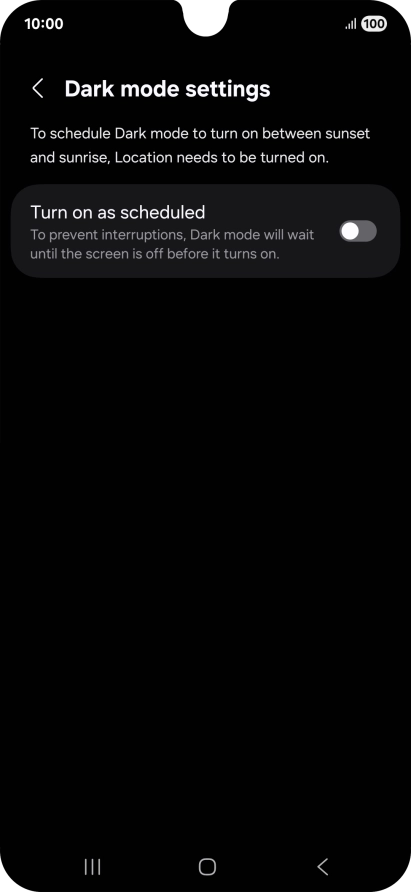 Press the indicator next to 