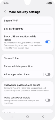 Press SIM card security.