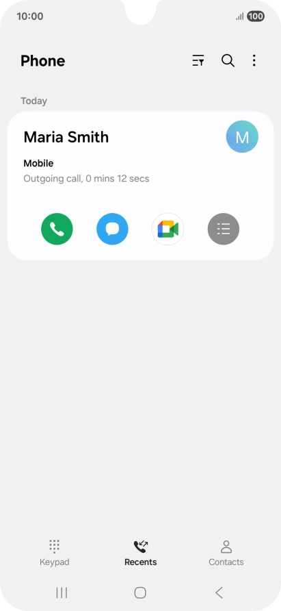 Press the menu icon.