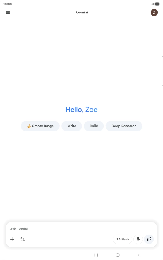 Press the profile icon.