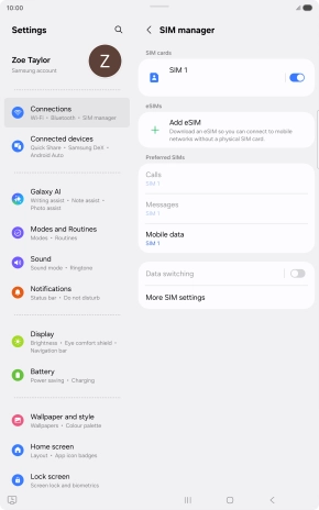Press the Home key to return to the home screen.