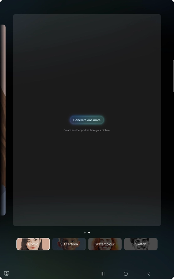 Press Generate one more to generate a new photo suggestion.