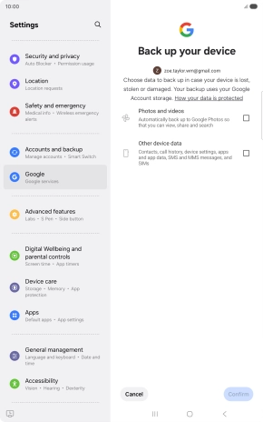 Press the required fields.