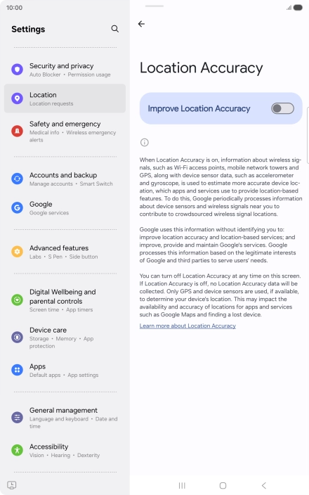 If you press the indicator next to 