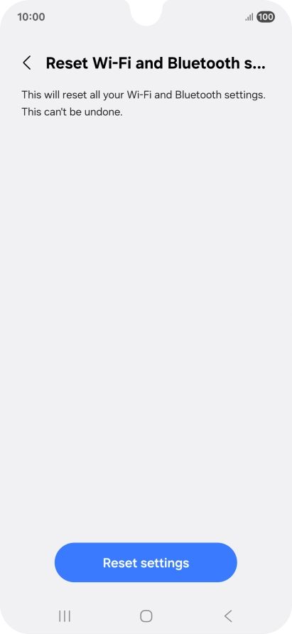 Press Reset settings.