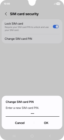 Key in a new four-digit PIN and press OK.