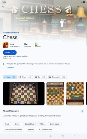 Press Install and follow the instructions on the screen to install the app.