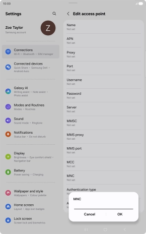 Key in 15 and press OK.