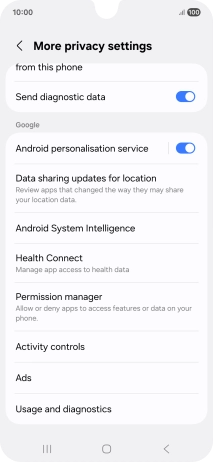 Press Permission manager.