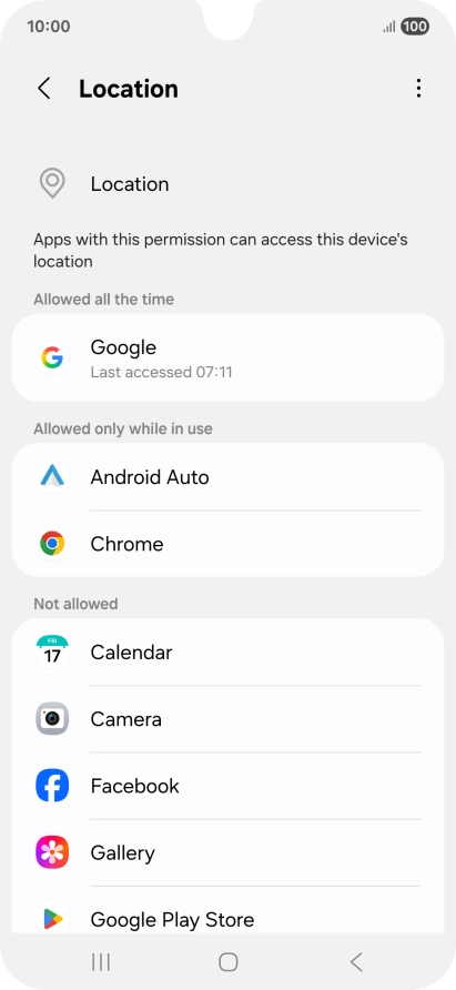 Press the required app.