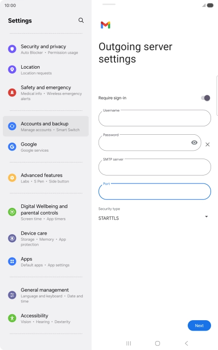 Press the drop down list below 