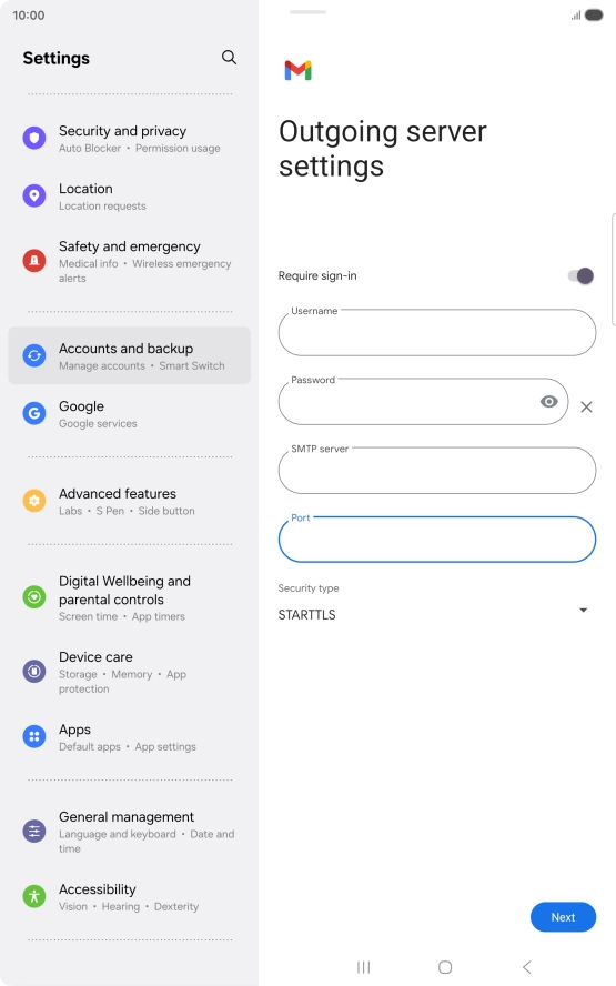 Press the drop down list below 