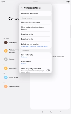 Press Import contacts.