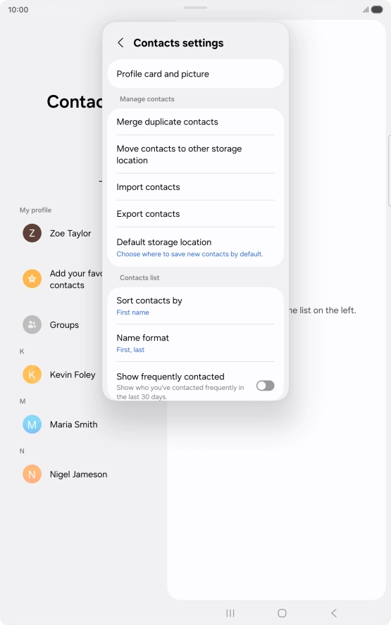 Press Import contacts.