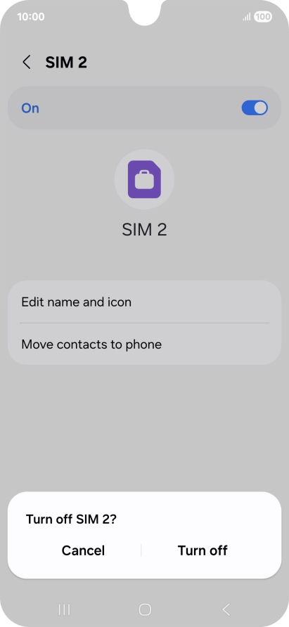 If you turn off use of the price plan, press Turn off.
