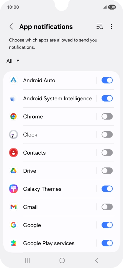 Press the drop down list.