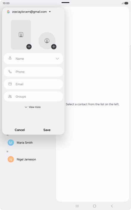 Press Name and key in the required name.