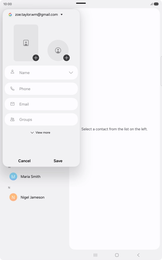 Press Name and key in the required name.