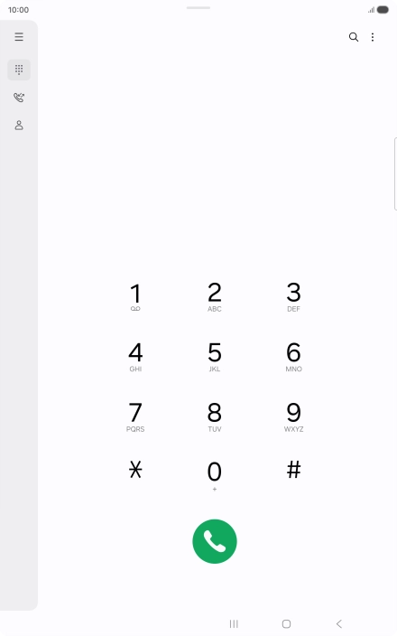 Press the menu icon.