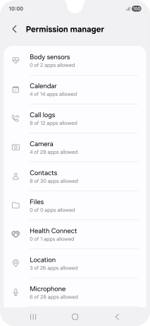 Press the required phone function.