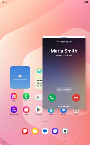 Press the reply icon.