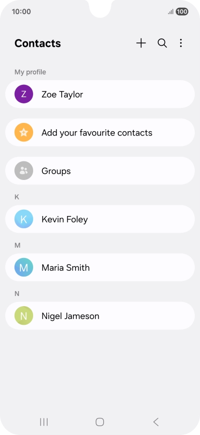 Press the menu icon.