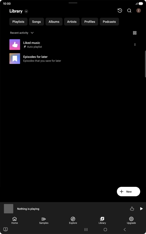 Press the drop down list.