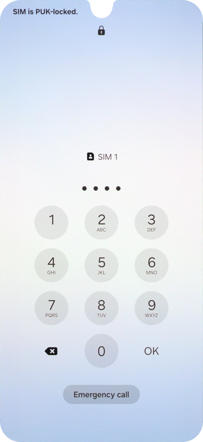 Key in a new four-digit PIN and press OK.