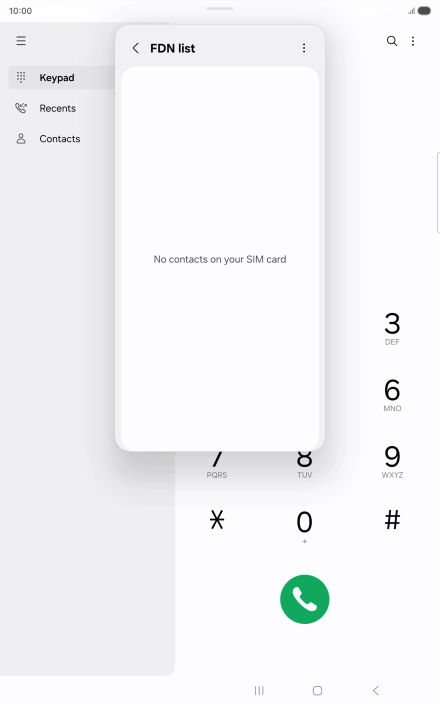 Press the menu icon.